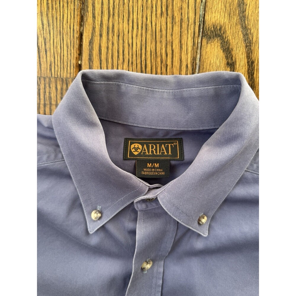 Ariat Men's Long Sleeve Blue Button Down Shirt Size Medium